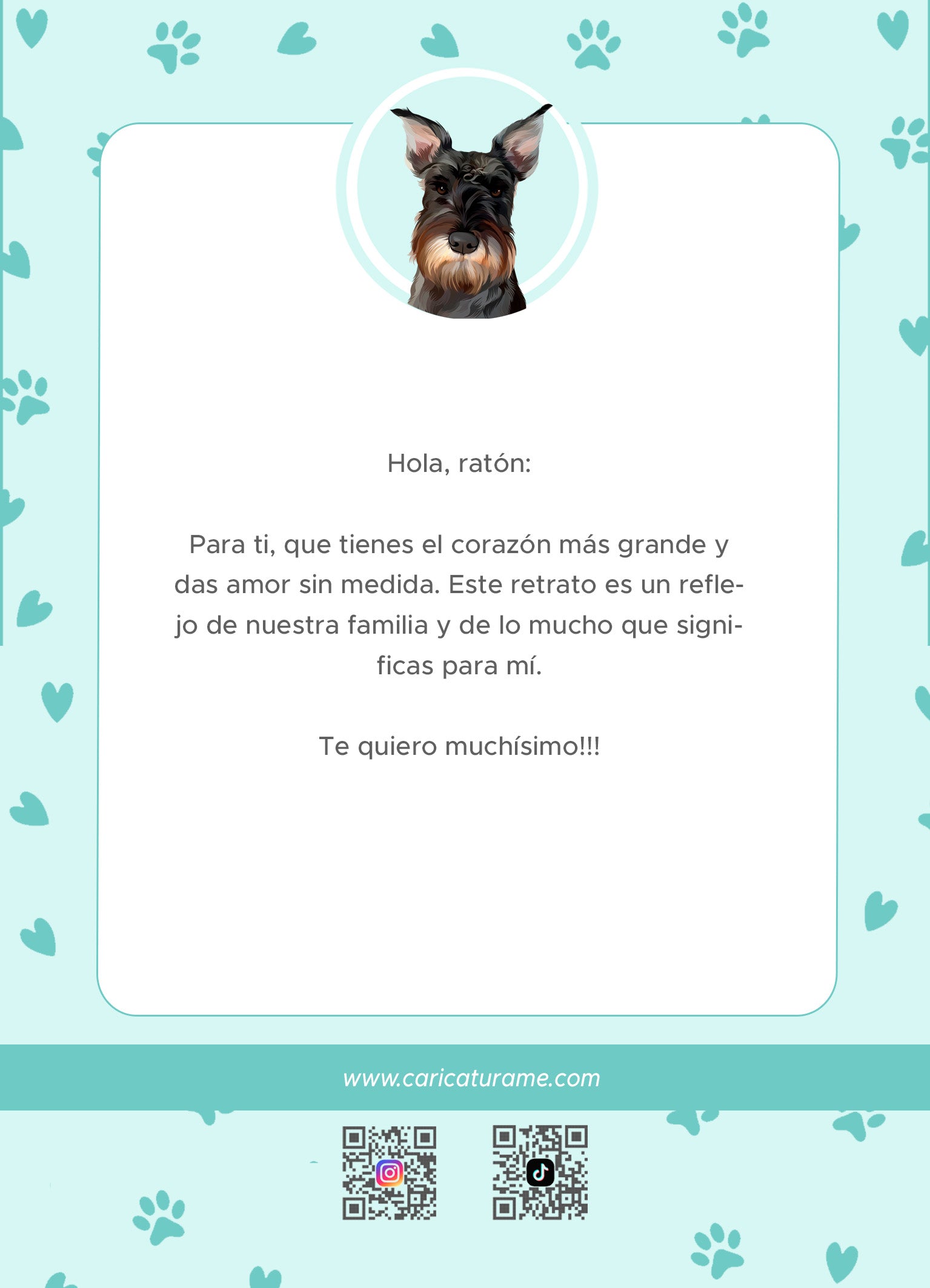 Tarjeta Personalizada con Mascota - Especial 50% dto.